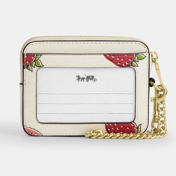 NWT Zip Card Case With Strawberry Print 🍓 - Picture 2 of 8